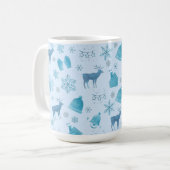 Snowflakes, Reindeer & Elegant Holiday Design Koffiemok (Voorkant links)