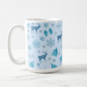 Snowflakes, Reindeer & Elegant Holiday Design Koffiemok (Links)