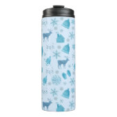 Snowflakes, Reindeer & Elegant Holiday Design Thermosbeker (Voorkant)