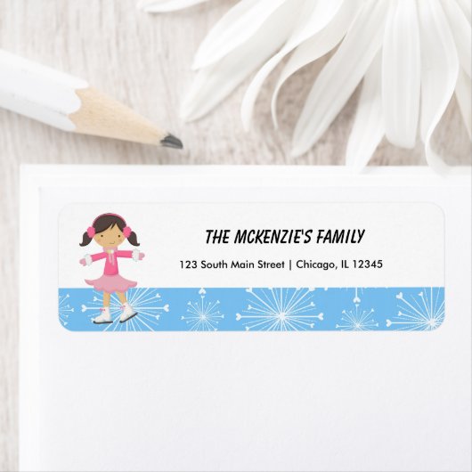 Snowflakes retouradres etiket (Insitu)