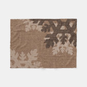 Snowflakes Robuuste stijl Faux Burlap Chic Holiday Fleece Deken (Voorkant (Horizontaal))