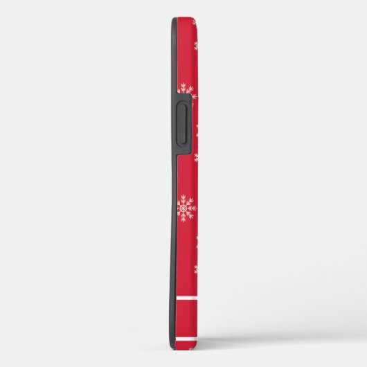 Snowflakes Rode gepersonaliseerde naam Case-Mate iPhone Case (Achterkant / Rechts)