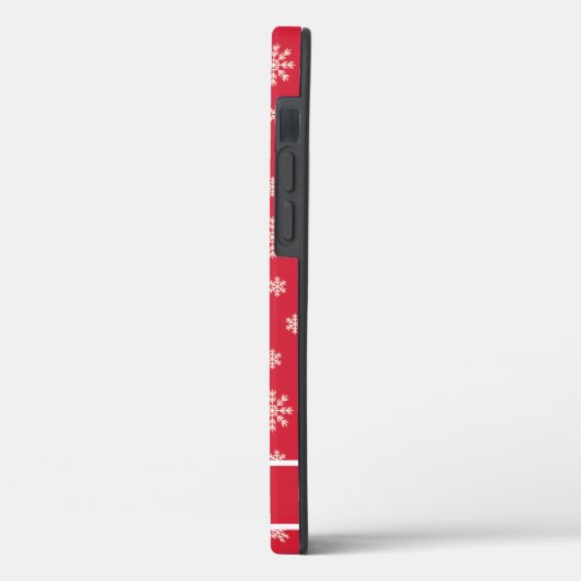 Snowflakes Rode gepersonaliseerde naam Case-Mate iPhone Case (Achterkant / Links)