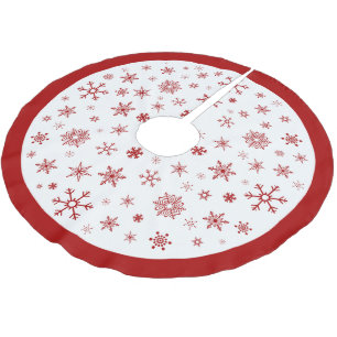 Snowflakes Rood- en witte kerstboomrokken Kerstboom Rok
