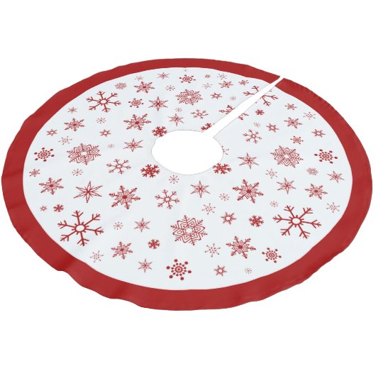 Snowflakes Rood- en witte kerstboomrokken Kerstboom Rok (Gekanteld)