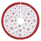 Snowflakes Rood- en witte kerstboomrokken Kerstboom Rok (Voorkant)