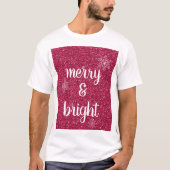 Snowflakes, rood glitter t-shirt (Voorkant)