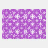 Snowflakes, roze en Paars Inpakpapier Vel (Voorkant 2)
