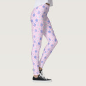 Snowflakes Roze Pastel Roze Elegant Stijlvol Meisj Leggings (Rechts)