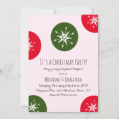 Snowflakes roze rode Stippen Kaart (Voorkant)