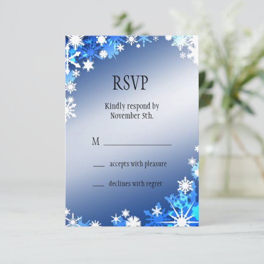 Snowflakes RSVP (Staand voorkant)