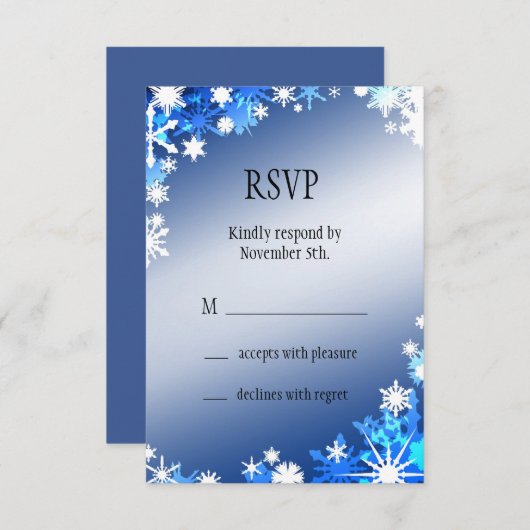 Snowflakes RSVP (Voorkant / Achterkant)