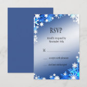 Snowflakes RSVP Kaartje (Voorkant / Achterkant)