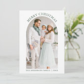 Snowflakes Sage Green Feestdagenkaart (Staand voorkant)