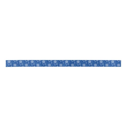Snowflakes Satin Ribbon Satijnen Lint (Voorkant)