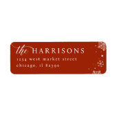 Snowflakes Script & Serif Familie Retouradres Etiket (Voorkant)