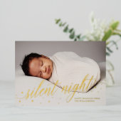Snowflakes Silent Night Prettige feestdagen Baby F (Staand Voorkant)