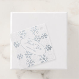 Snowflakes Silver Foil Hartelijk dank voor tags