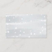 Snowflakes Silver Grey Baby shower Display Shower Informatiekaartje (Achterkant)