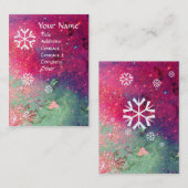 SNOWFLAKES Silver Platinum paper Visitekaartje (Voorkant / Achterkant)