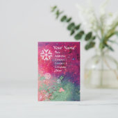 SNOWFLAKES Silver Platinum paper Visitekaartje (Staand voorkant)