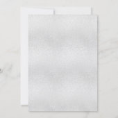 Snowflakes silver winter wedding kaart (Achterkant)