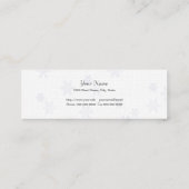 Snowflakes Skinny Visitekaartje Linnenpapier (Achterkant)