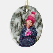 Snowflakes Slate Grey Charcoal Keramisch Ornament (Rechts)