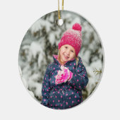 Snowflakes Slate Grey Charcoal Keramisch Ornament (Links)