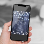 Snowflakes snaarlicht winterpartij kaart