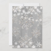 Snowflakes snaarlicht winterpartij kaart (Achterkant)