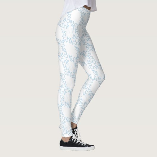 Snowflakes Snowflake Winter White Leggings (Rechts)