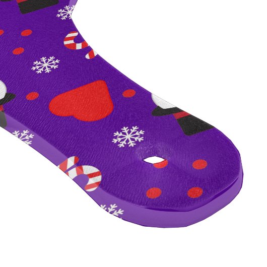 Snowflakes Snowman Candy Canes Blue Background Snijplank (Hoek)