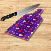 Snowflakes Snowman Candy Canes Blue Background Snijplank