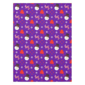 Snowflakes Snowman Candy Canes Blue Background Tafelkleed (Voorkant)