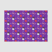 Snowflakes Snowman Candy Canes Blue Background Tissuepapier (Voorkant)