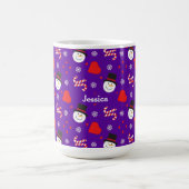 Snowflakes Snowman Candy Canes Naam toevoegen met  Koffiemok (Center)