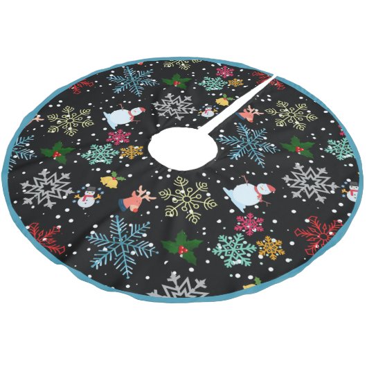 Snowflakes Snowman Kerstmis Mistletoe Reindester Kerstboom Rok (Gekanteld)