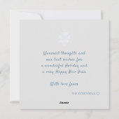 Snowflakes Snowman Prettige feestdagen Blue Grey Feestdagenkaart (Achterkant)