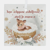 Snowflakes, Snuggles & A Season of Firsts Glas Ornament (Achterkant)