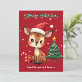 Snowflakes & Snuggles Christmas card Kaart (Staand voorkant)