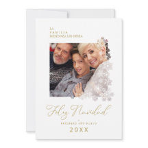 Snowflakes Spanish Modern Elegant Chic Kerstmis