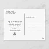 Snowflakes Sparkly Paarse kerst Feestdagenkaart (Achterkant)