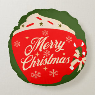 Snowflakes Sprinkles Rond Kussen