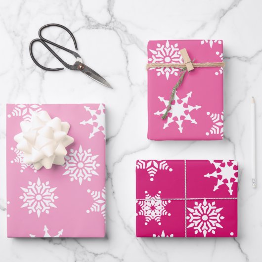 Snowflakes Stars voor kerstfeestjes Inpakpapier Vel (Voorkant)