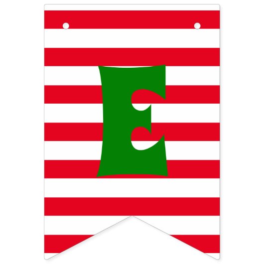 Snowflakes Stripes Santa Vlaggetjes (Tweede vlag)