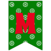 Snowflakes Stripes Santa Vlaggetjes (Eerste vlag)