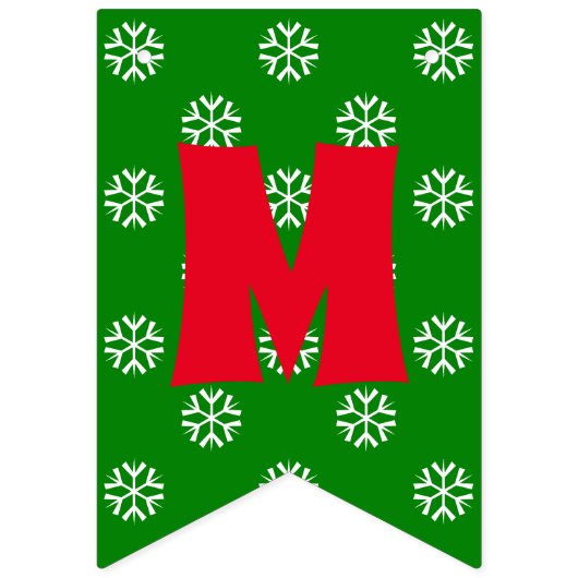 Snowflakes Stripes Santa Vlaggetjes (Eerste vlag)