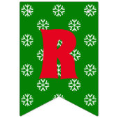 Snowflakes Stripes Santa Vlaggetjes (Derde vlag)