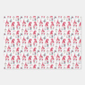 Snowflakes stripes voor kerstmis inpakpapier vel (Voorkant)